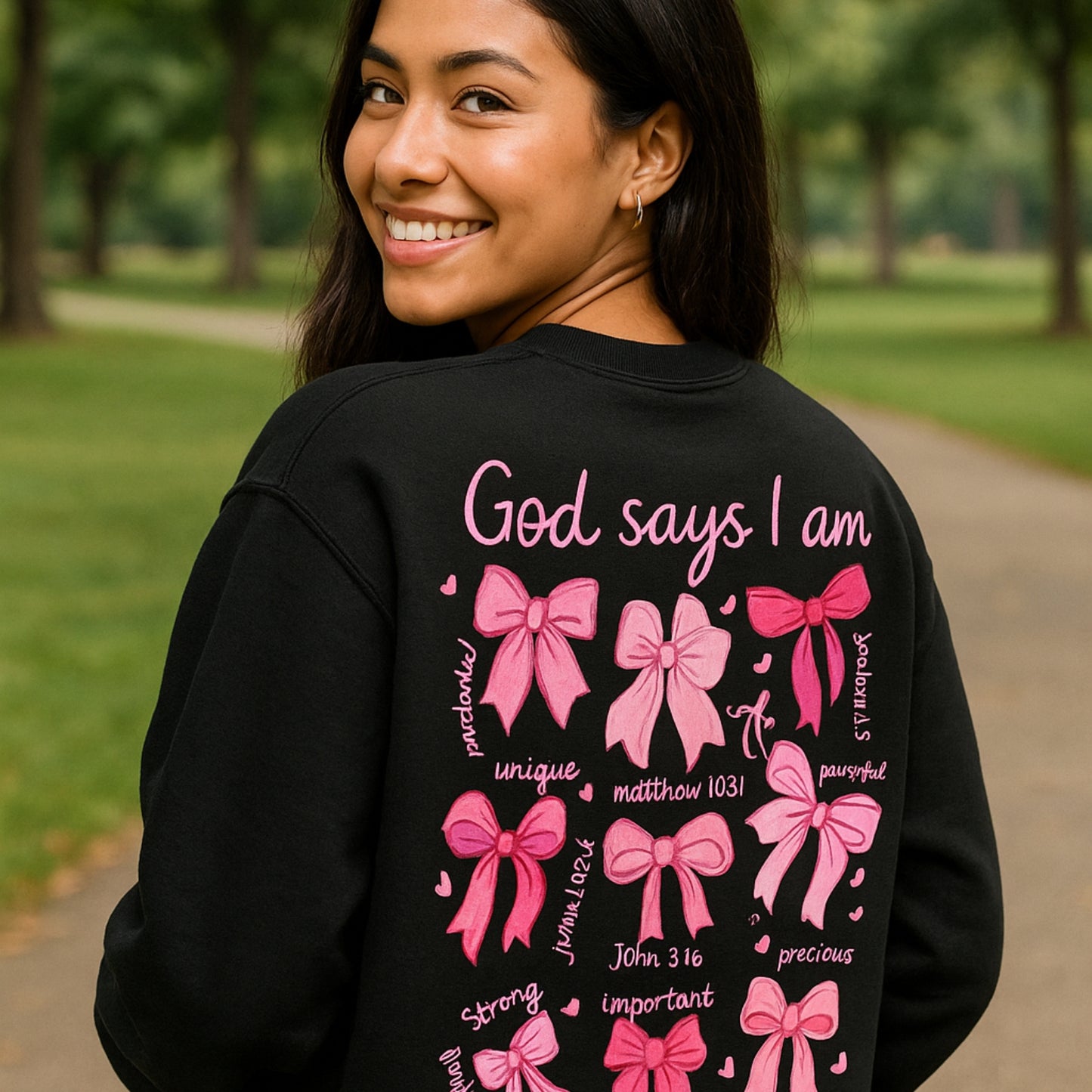 God Says I Am |Garment-dyed heavyweight long-sleeve shirt