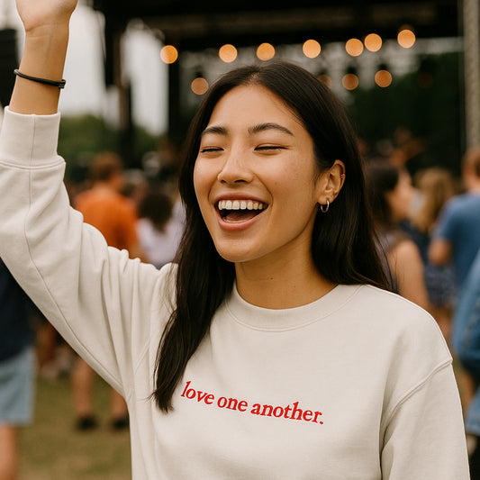 Love One Another | Embroidered Unisex Sweatshirt