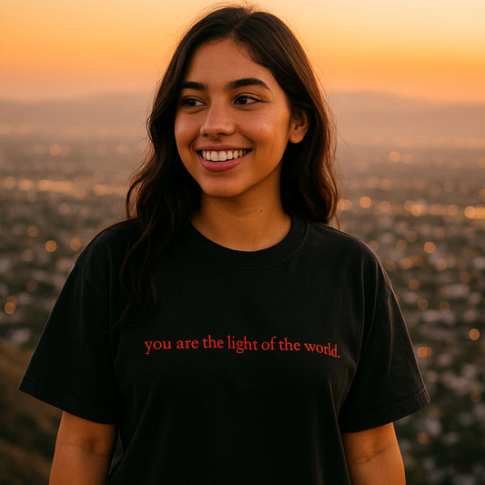You Are the Light of the World | Embroidered Oversized Tee