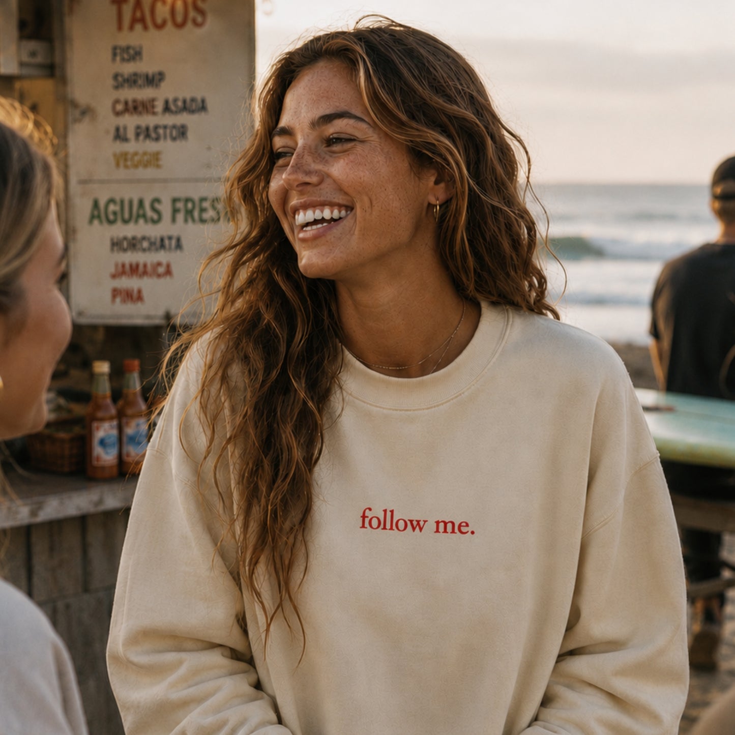 Follow Me | Embroidered Premium Crewneck
