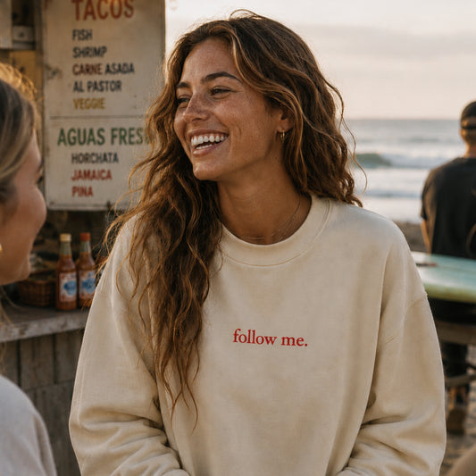 Follow Me | Embroidered Premium Crewneck