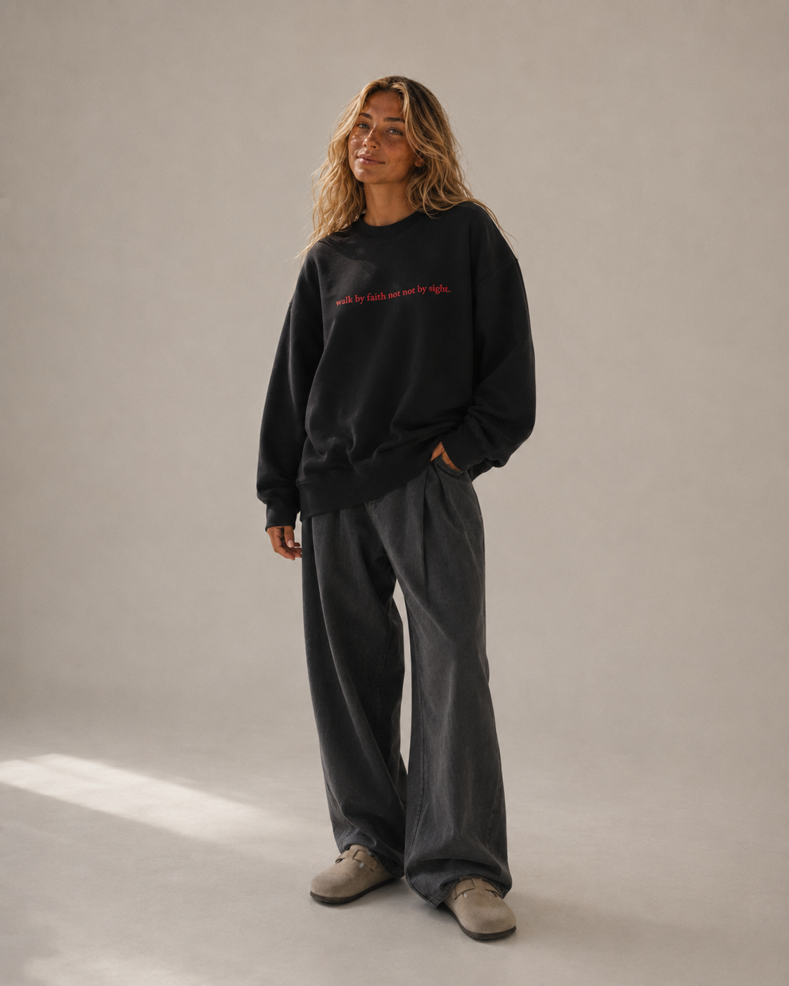 Walk By Faith | Premium Crewneck