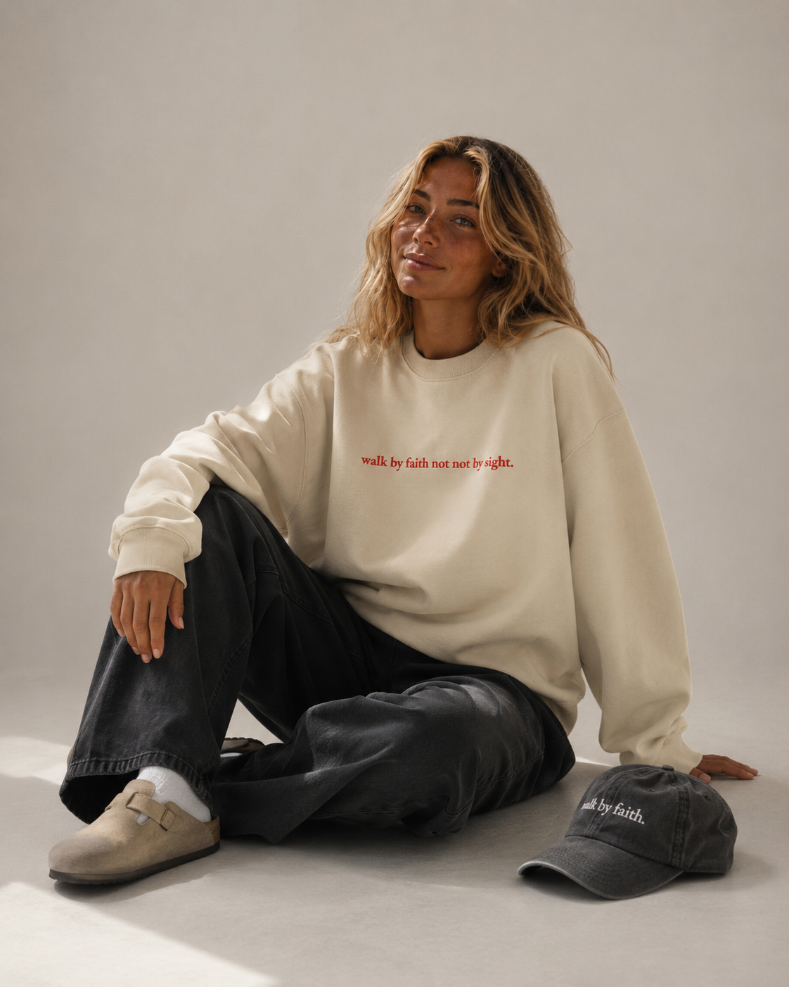 Walk By Faith | Premium Crewneck