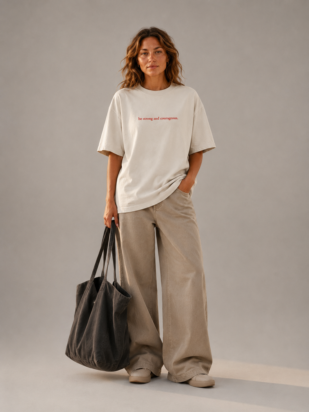 Be Strong and Courageous | Faded Tee