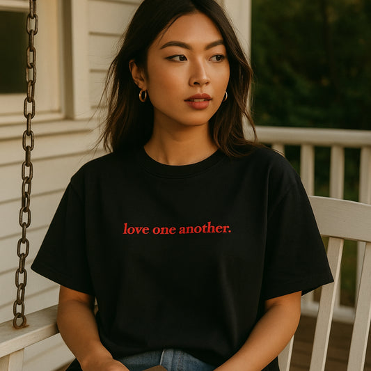 Love One Another | Embroidered Oversized Tee (John 13:34)
