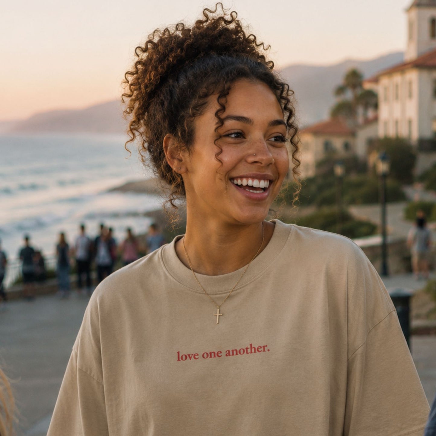 Love One Another | Embroidered Heavy Faded Tee