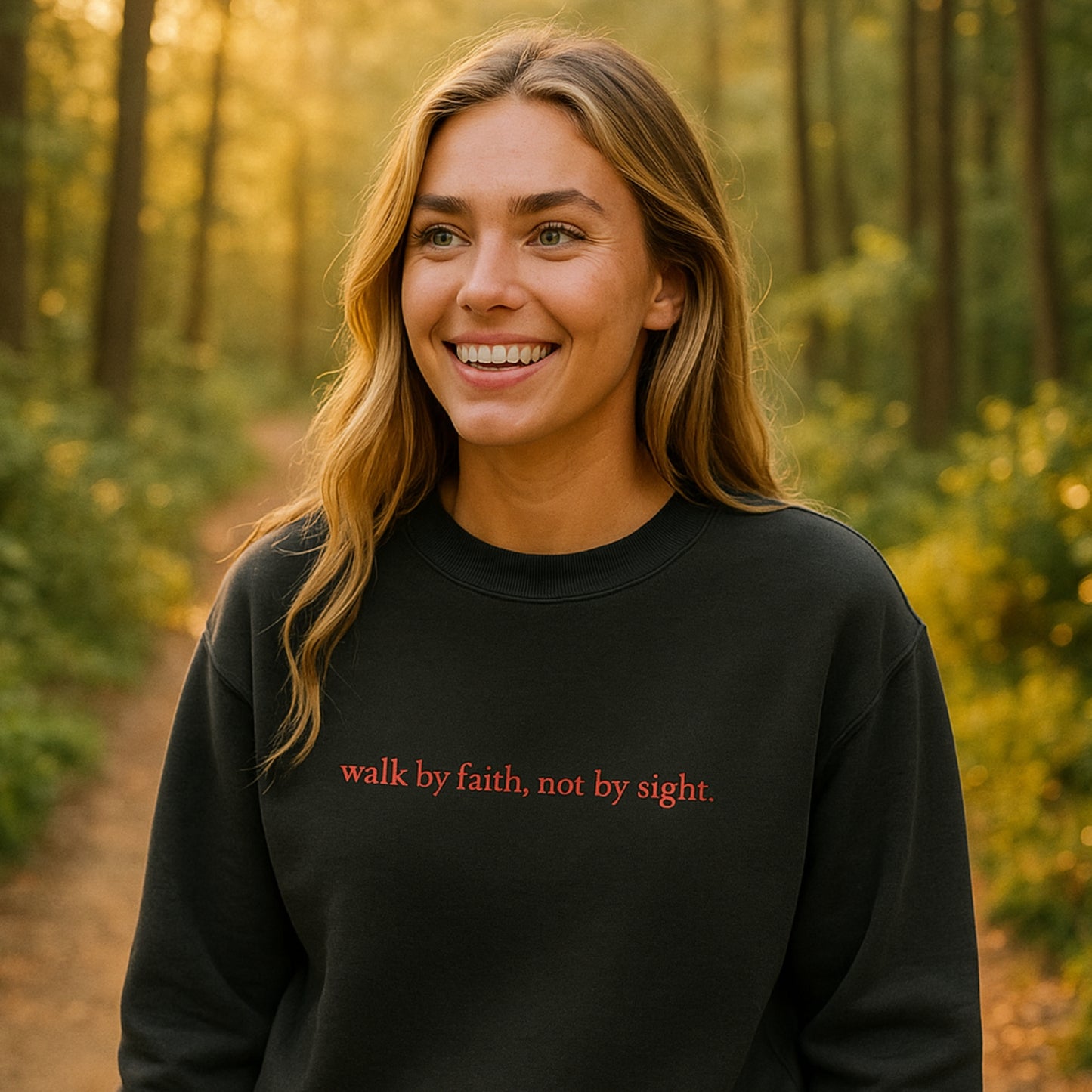 Walk By Faith | Embroidered Unisex Sweatshirt