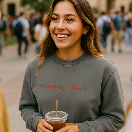 You Are the Light of the World – Embroidered Unisex Sweatshirt